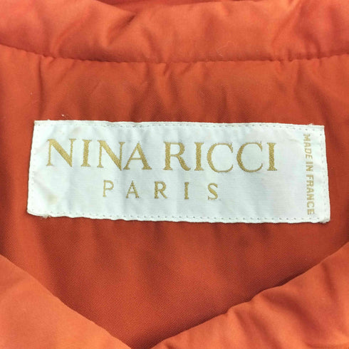 ニナリッチ NINA RICCI ロゴ刺繍 中綿ジャケット レディース
