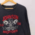 Johnson Motors PASADENA CALIF ジョンソン モーターズ スカル プリント ロンT バイカー メンズ