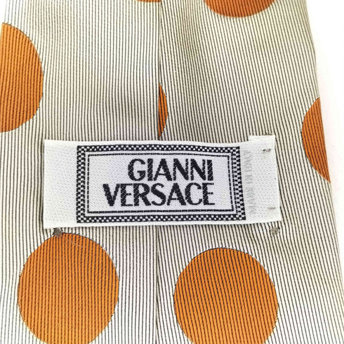 ジャンニヴェルサーチ GIANNI VERSACE シルク100 ドット ネクタイ メンズ