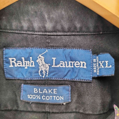 ラルフローレン RALPH LAUREN 90s BLAKE ポ二-刺繍 BD 長袖シャツ メンズ import:XL