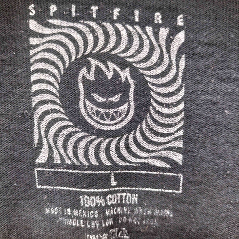 スピットファイアー SPITFIRE 00S メキシコ製 WHEELS ロゴ バック プリント Tシャツ メンズ import:L