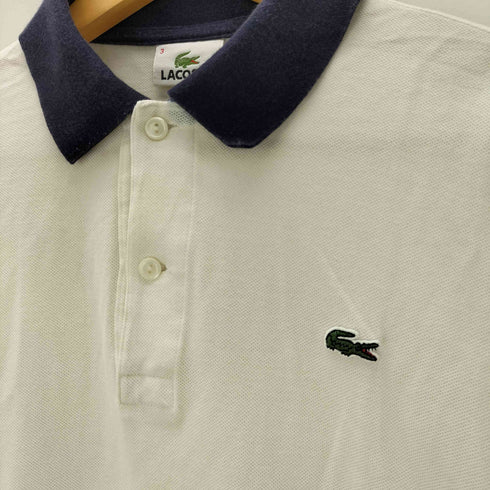 ラコステ LACOSTE ワニ 刺繍 バイカラー 鹿の子 ポロシャツ メンズ JPN:3