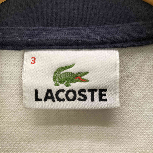 ラコステ LACOSTE ワニ 刺繍 バイカラー 鹿の子 ポロシャツ メンズ JPN:3