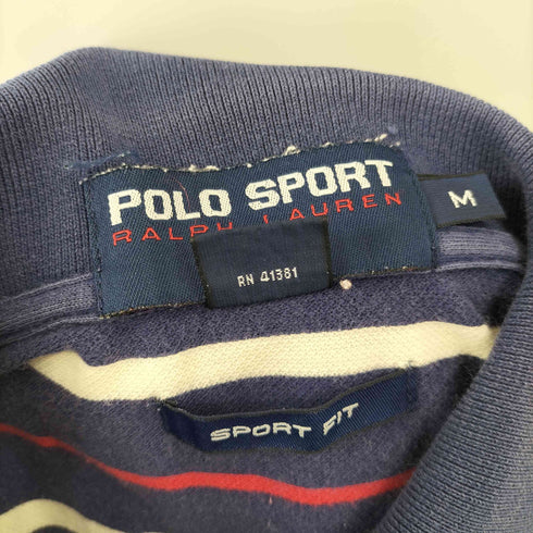 ポロスポーツラルフローレン POLO SPORT RALPH LAUREN 90S SPORT FIT ポニー 刺繍 ボーダー ポロシャツ メンズ import:M