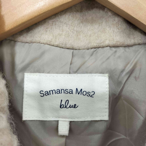 サマンサモスモスブルー Samansa Mos2 blue シャギージップ ジャケット レディース FREE