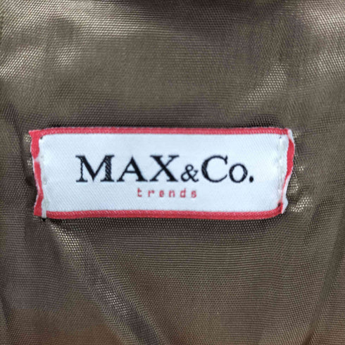 マックスアンドコー MAX&CO. MADE IN ITALY Cow Leather イタリア製 本革 牛革 オール カウレザー カバーオール ジャケット レディース EUR:40