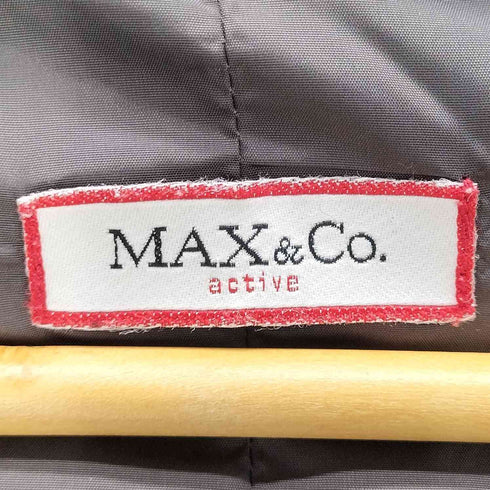 マックスアンドコー MAX&CO. MADE IN ITALY イタリア製 襟 リアル ファー 付き アーム ギャザー MA-1 パデット ライダース フライト ボンバー ジャケット 袖ジップアップ Y2K レディース EUR:40
