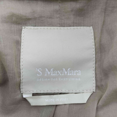 エスマックスマーラ S Max Mara MADE IN ITALY genuine lamb leather イタリア製 本革 オール リアル ラム レザー スポーツ ジャケット スウィングトップ ブルゾン LAMPO ジップ レディース EUR:40