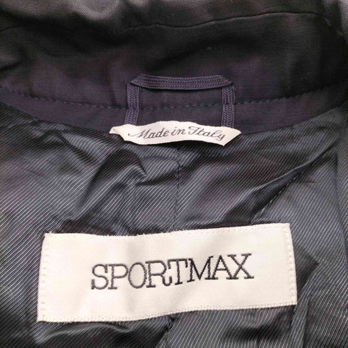 スポーツマックス SPORTMAX by Max Mara MADE IN ITALY イタリア製 現行 白タグ ダブル バルマカーン ステンカラー ショート コート レディース EUR:44