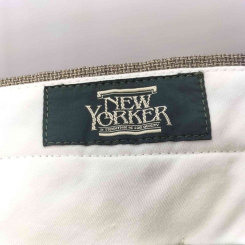 ニューヨーカー NEWYORKER 2タック ウール スラックス メンズ