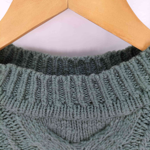 マウジー moussy M_ CABLE KNIT TUNIC ケーブルニット レディース FREE