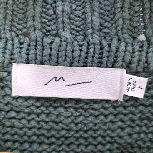 マウジー moussy M_ CABLE KNIT TUNIC ケーブルニット レディース FREE