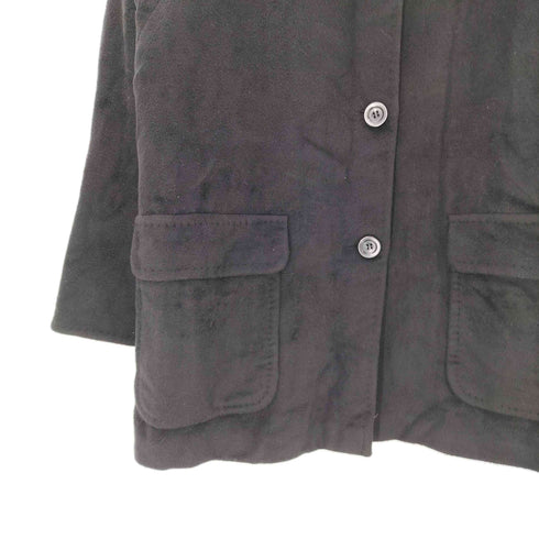 マックスマーラ MAX MARA MADE IN ITALY Cashmere Wool イタリア製 白タグ カシミア バージン ウール バルマカーン ステンカラー ロング コート ブラック レディース EUR:40
