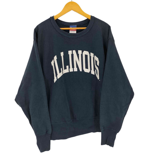 チャンピオン Champion 90s REVERSE WEAVE リバースウィーブ ILLINOIS ロゴプリント スウェット メンズ L
