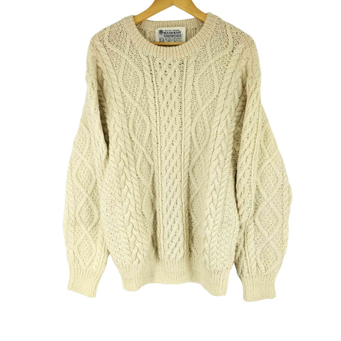 HAND KNIT ウール ケーブルニット メンズ import:M