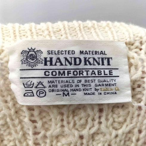 HAND KNIT ウール ケーブルニット メンズ import:M