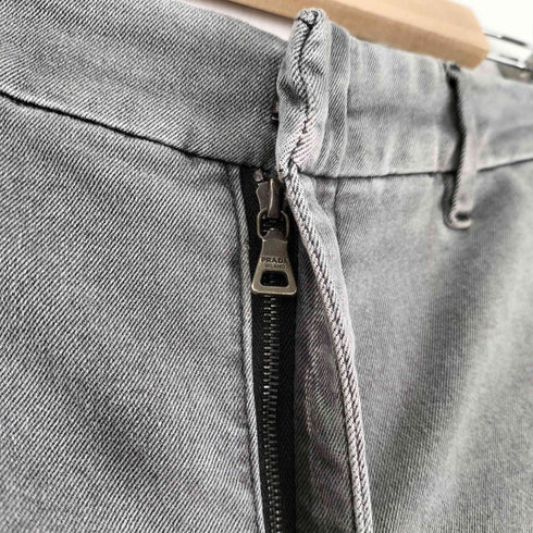 プラダ PRADA センタープレス アンクルテーパードパンツ メンズ 40