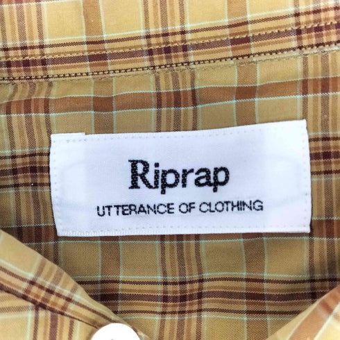 リップラップ Riprap SEMI-OPEN COLLAR SHIRTS ボタンダウン 長袖チェックシャツ メンズ LARGE