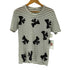 ローブドシャンブルコムデギャルソン robe de chambre COMME des GARCONS ボーダーリボンプリント半袖Tシャツ レディース