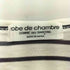 ローブドシャンブルコムデギャルソン robe de chambre COMME des GARCONS ボーダーリボンプリント半袖Tシャツ レディース