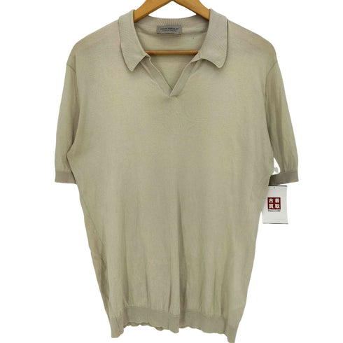 ジョンスメドレー JOHN SMEDLEY イギリス製 SEA ISLAND COTTON スキッパー ニット ポロシャツ メンズ import:L