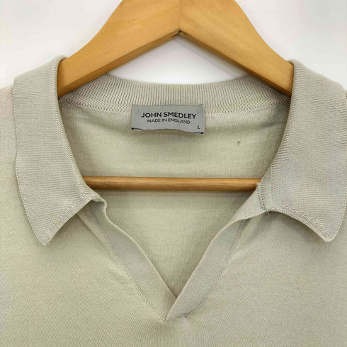 ジョンスメドレー JOHN SMEDLEY イギリス製 SEA ISLAND COTTON スキッパー ニット ポロシャツ メンズ import:L