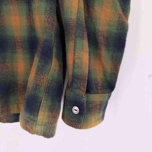 エフオービーファクトリー FOB FACTORY NEL OPEN COLLAR SHIRT 長袖 オンブレチェックシャツ メンズ 2