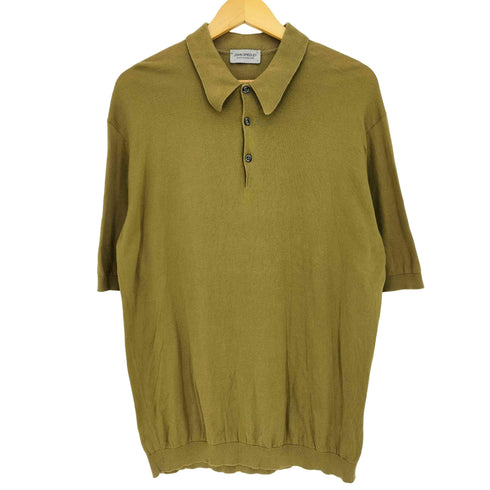 ジョンスメドレー JOHN SMEDLEY イギリス製 SEA ISLAND COTTON ニットポロシャツ メンズ import:L