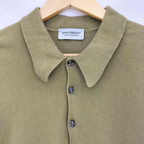 ジョンスメドレー JOHN SMEDLEY イギリス製 SEA ISLAND COTTON ニットポロシャツ メンズ import:L
