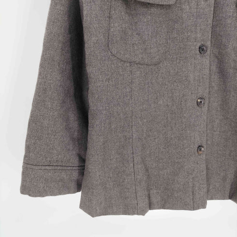 マーガレットハウエル MARGARET HOWELL カシミヤ混 フラップポケット レギュラカラーシャツジャケット レディース US:0-2