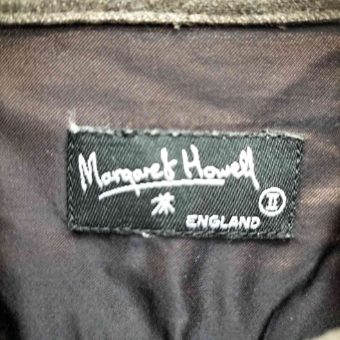 マーガレットハウエル MARGARET HOWELL カシミヤ混 フラップポケット レギュラカラーシャツジャケット レディース US:0-2