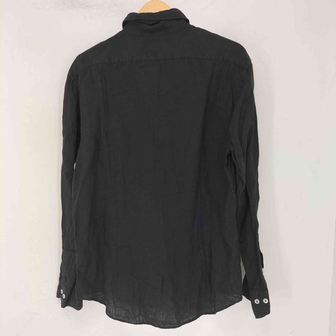 バーニーズニューヨーク BARNEYS NEWYORK L/S ロングスリーブ リネンシャツ メンズ XL
