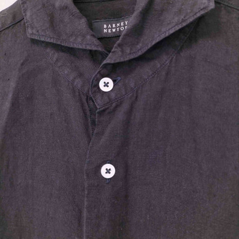 バーニーズニューヨーク BARNEYS NEWYORK L/S ロングスリーブ リネンシャツ メンズ XL