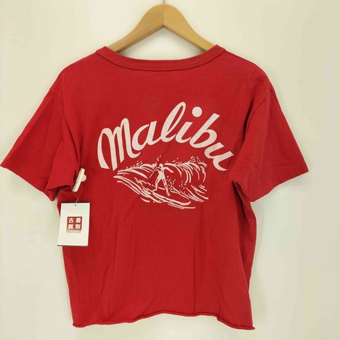 パールダイバー pearl diver USA製 クルーネッククロップドTシャツ レディース import:S