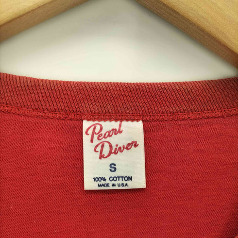 パールダイバー pearl diver USA製 クルーネッククロップドTシャツ レディース import:S