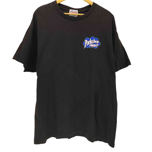 ポークチョップガレージサプライ PORKCHOP GARAGE SUPPLY PORKCHOP PAINT TEE イラストプリント クルーネックTシャツ メンズ import:XL