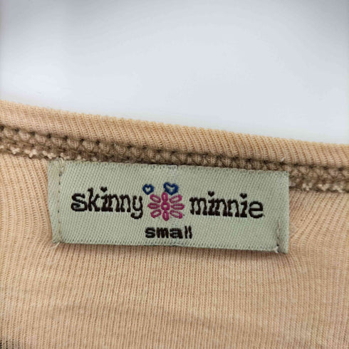skinny minnie スキニーミニー グラフィックラメカットソー Y2K レディース import:S