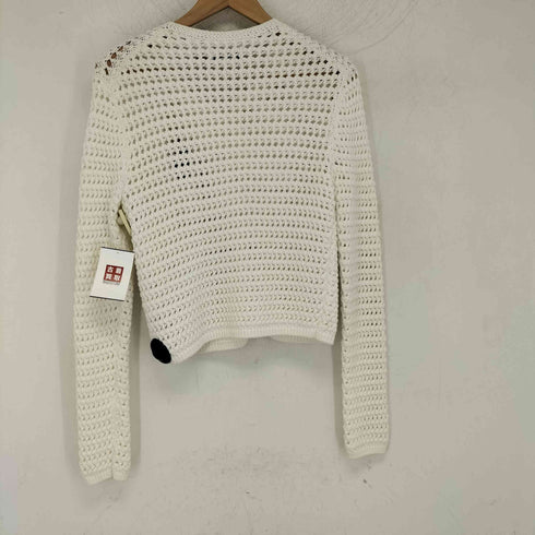 ポロバイラルフローレン Polo by RALPH LAUREN Big Pony クロシェイド コットン カーディガン (100ホワイト) レディース import:M