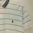 ポロバイラルフローレン Polo by RALPH LAUREN 90s ポニー刺繍 ボーダー 襟ライン コットン 半袖 ポロシャツ メンズ import:M