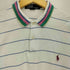 ポロバイラルフローレン Polo by RALPH LAUREN 90s ポニー刺繍 ボーダー 襟ライン コットン 半袖 ポロシャツ メンズ import:M