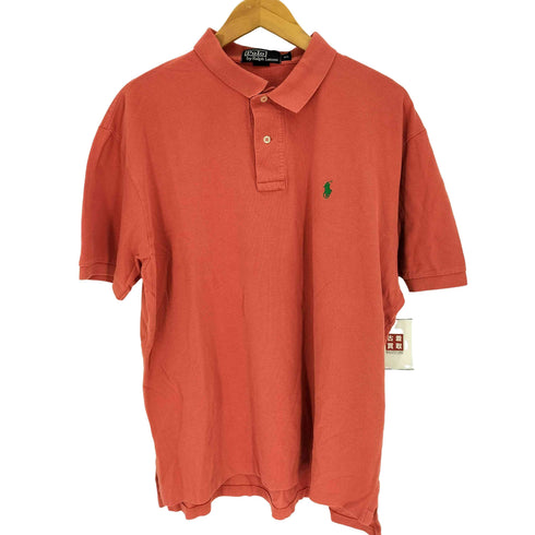 ポロバイラルフローレン Polo by RALPH LAUREN 90S スモールポニー刺繍 鹿の子 S/S ポロシャツ メンズ import:XL
