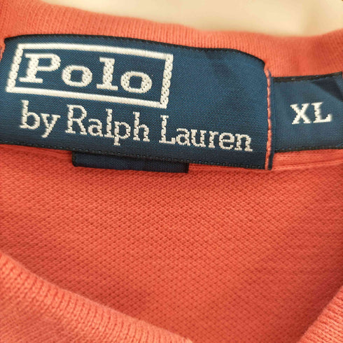 ポロバイラルフローレン Polo by RALPH LAUREN 90S スモールポニー刺繍 鹿の子 S/S ポロシャツ メンズ import:XL