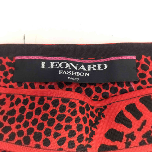 レオナール LEONARD ウール シルク 総柄 タイトスカート レディース 70