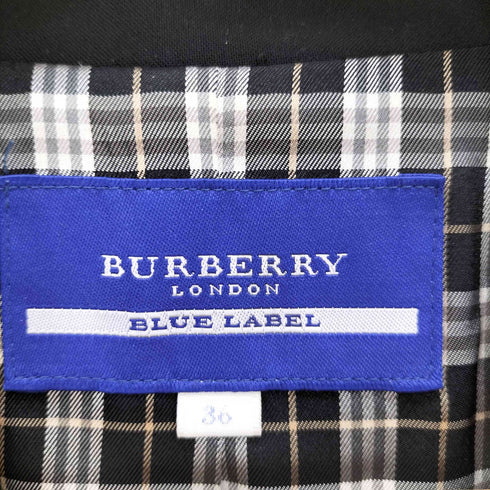 バーバリーブルーレーベル BURBERRY BLUE LABEL 裏地ノバチェック 1B テーラードジャケット レディース 36