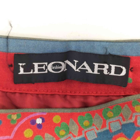 レオナール LEONARD ウール シルク 総柄 タイトスカート レディース 63