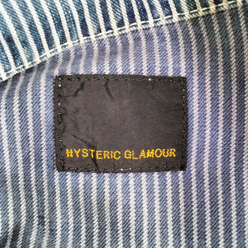 ヒステリックグラマー HYSTERIC GLAMOUR WOMAN ON SKULL D-H84 pt カバーオールBZ ヒッコリー メンズ JPN:S