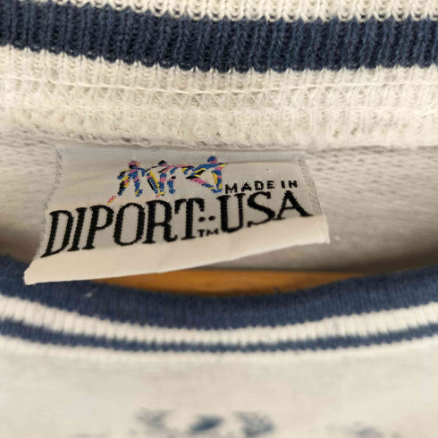 USA製 DIPORT ディポート 刺繍クルーネックスウェット メンズ