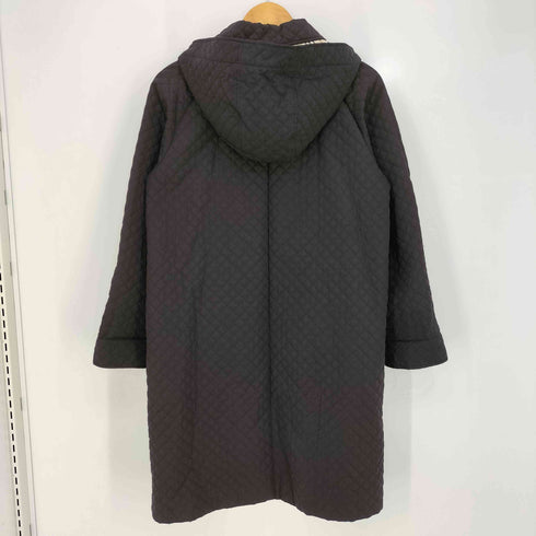 バーバリーロンドン BURBERRY LONDON 裏地ノバチェック スナップボタン 2WAY フーデット キルティングコート レディース 11