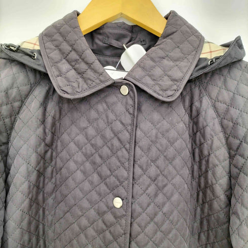 バーバリーロンドン BURBERRY LONDON 裏地ノバチェック スナップボタン 2WAY フーデット キルティングコート レディース 11