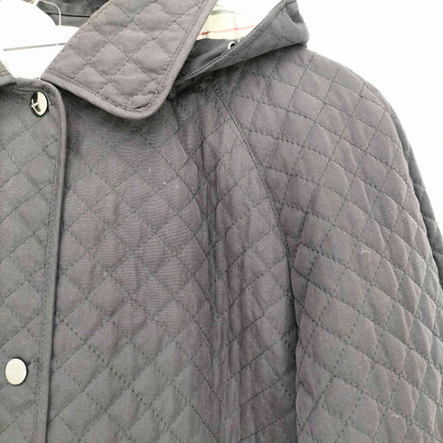 バーバリーロンドン BURBERRY LONDON 裏地ノバチェック スナップボタン 2WAY フーデット キルティングコート レディース 11